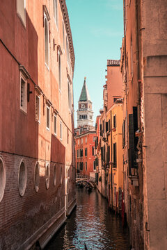 view on old tower in venice