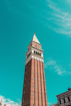 old tower on main plaza in venice