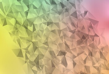 Light Green, Red vector low poly background.