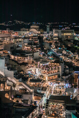 Fototapeta premium hot summer night in mediterranean city in greece