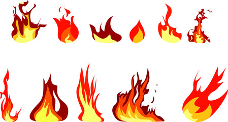 Vector Of The Fires Bundle - Fire Clipart Bundle