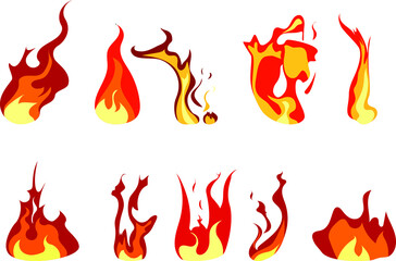 Vector Of The Fires Bundle - Fire Clipart Bundle