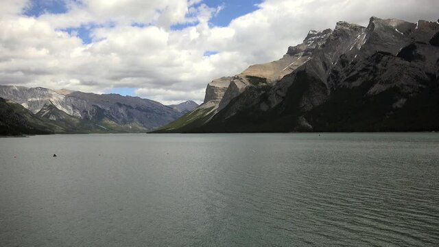 the rocky mountains on a spring day