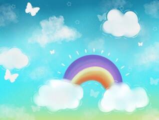 Watercolor paint like gradient background pastel ombre style. Iridescent template for brochure, banner, wallpaper, mobile screen. Neon hologram theme