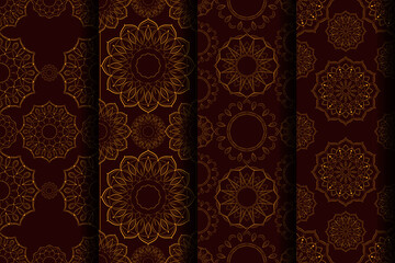 creative luxury seamless pattern mandala set