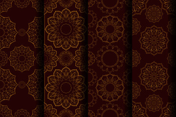 creative luxury seamless pattern mandala set