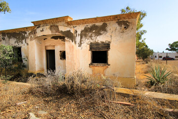 Remains of abandoned buildings of the mines of Rodalquilar village