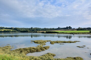 pond in the nature at Pouldouran Brittany France