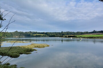 pond in the nature at Pouldouran Brittany France