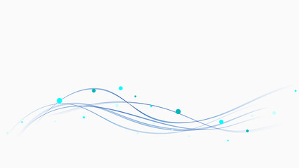 Abstract blue lines on a white background. Colorful shiny wave with lines, curved wavy line, smooth stripe. Design element.