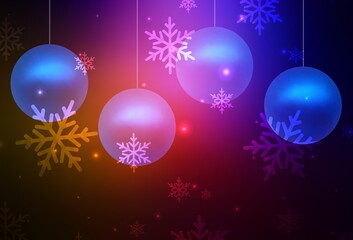 Dark Pink, Red vector texture in birthday style.