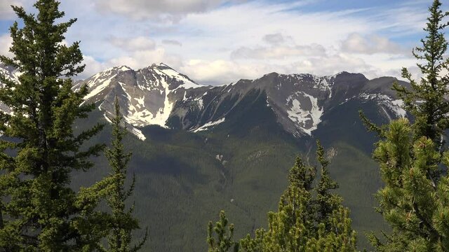 the rocky mountains on a spring day