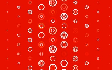 Light Orange vector template with circles.