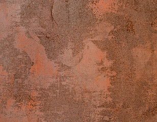 Old metal corroded texture. Rusty red brown texture. Abstract background.