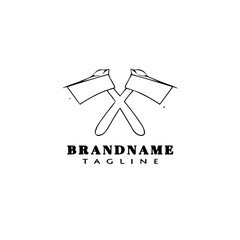 ax logo icon cartoon design template black vector