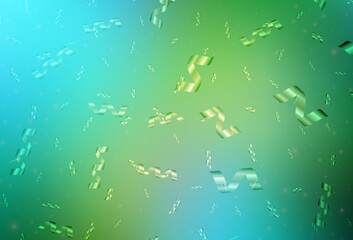 Light Blue, Green vector template in carnival style.