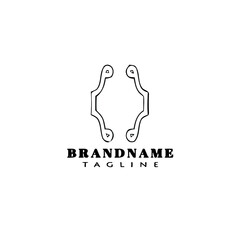 brackets cartoon logo icon design template black symbol vector illustration