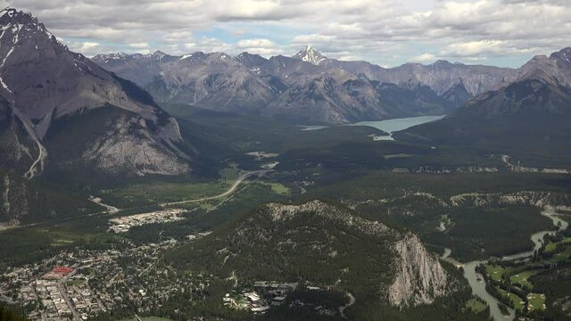the rocky mountains on a spring day