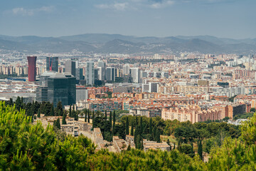 top view of the city