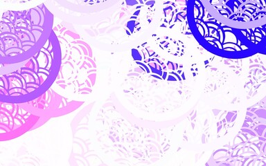 Light Pink, Blue vector Beautiful colored illustration with blurred circles in nature style.