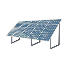 Solar battery on a white background. Alternative source of electricity. Eco friendly. 