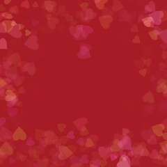 Red background with hearts.Wallpaper for artworks.
