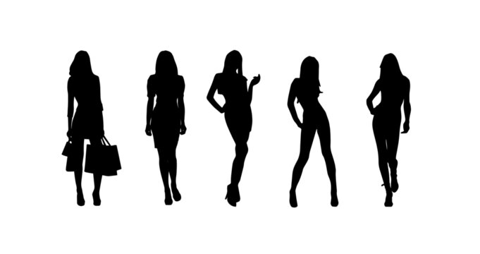 Silhouettes of girls.