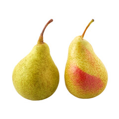 Juicy fresh pears isolated on white background.