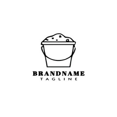 bucket logo icon design template vector