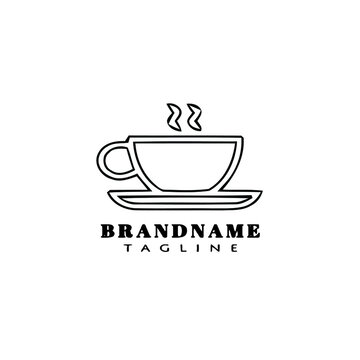 coffee cup logo design template icon vector cute