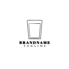 glasses logo cartoon cute black icon isolated vector illustration