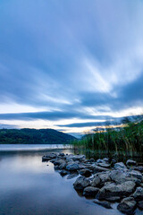 Llyn Gwynant is a lake in Snowdonia, Wales. The lake is natural, having been formed by glacial action and is 120 acres (50 hectares) in size. It is a popular place for canoeing and kayaking.