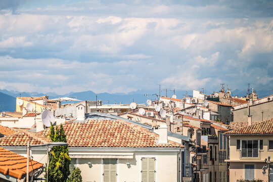 View on roofs of Antibes in region Provence