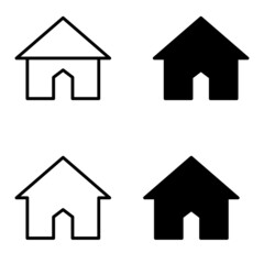 home icon set, place icon set, home and place symbol