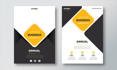 Corporate Business Flyer Layout  Template Background Design Concept Idea.