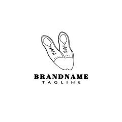Obraz premium shoes cartoon logo icon design template black illustration