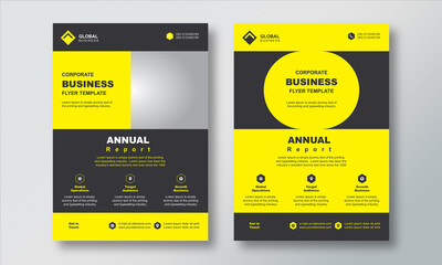 Corporate Business Flyer Layout  Template Background Design Concept Idea.