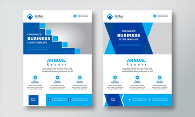 Corporate Business Flyer Layout  Template Background Design Concept Idea.