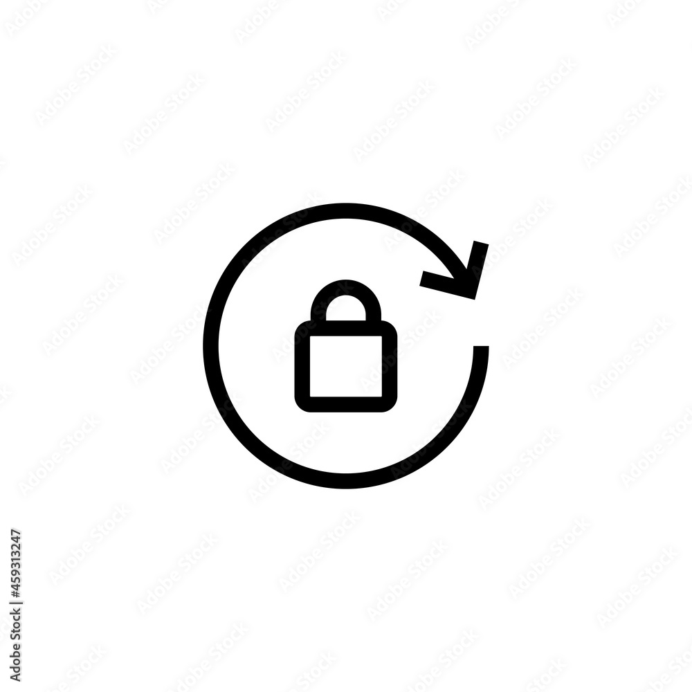 Aufkleber lock icon change password single icon graphic design vector