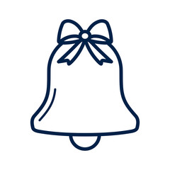 Christmas bell icon logo template isolated on white background.