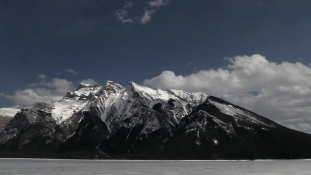 he rocky mountains on a sunny day