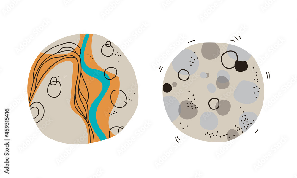 Poster solar system planet as cosmos and universe exploration vector set