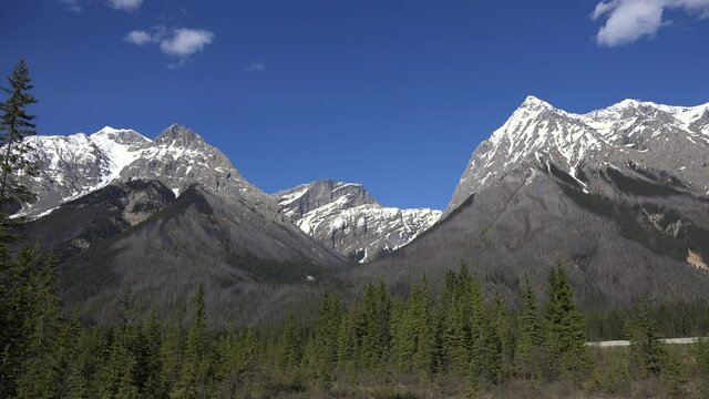 the rocky mountains on a sunny day