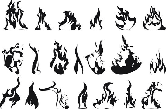 Vector of the black fire clipart