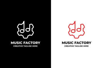 Music Note Sound Minimalist Logo