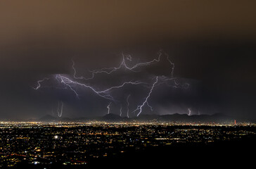Monsoon storm over Tucson Arizona