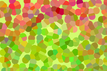 Fototapeta na wymiar Mix of red atop and green at the bottom pointillism