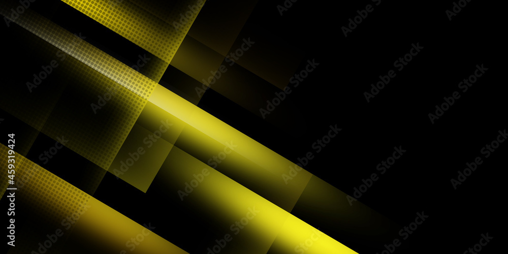Aufkleber luxury gold gradient geometric shapes on black background. modern simple triangle shapes creative de