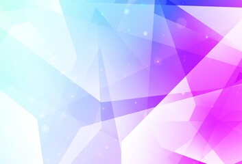 Obraz premium Light Pink, Blue vector texture with triangular style.