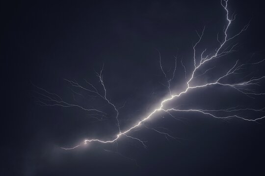 Lightning and thunder pictured during a rainstorm in deccan region of india monsoon season